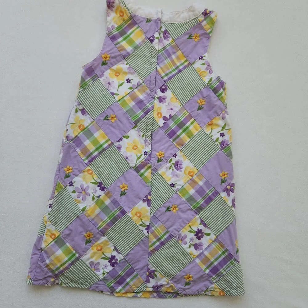 Gymboree Colorful Girls Patchwork Sundress Floral Plaid Spring Easter Garden